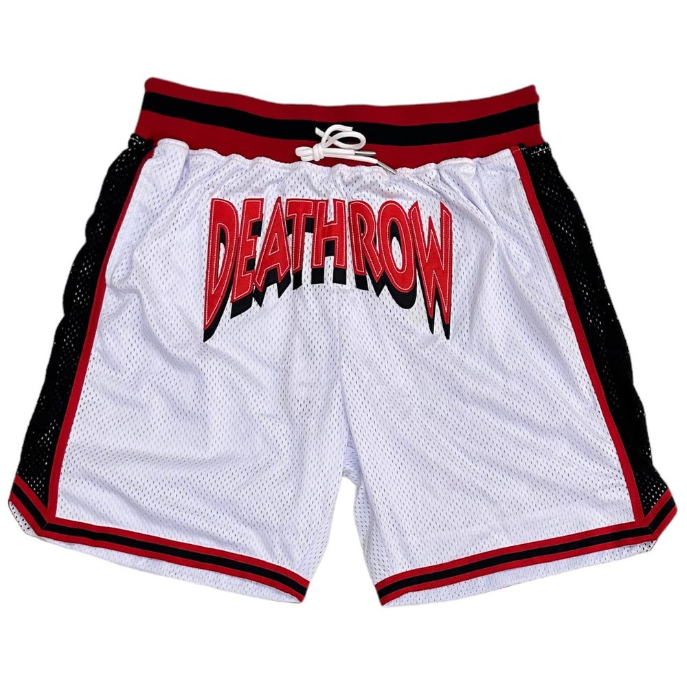 Death Row Records Men's Headgear Classics Embroidered Mesh Basketball Shorts